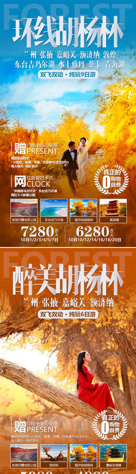 胡杨林旅游海报-采灵感-https://www.cailinggan.com/