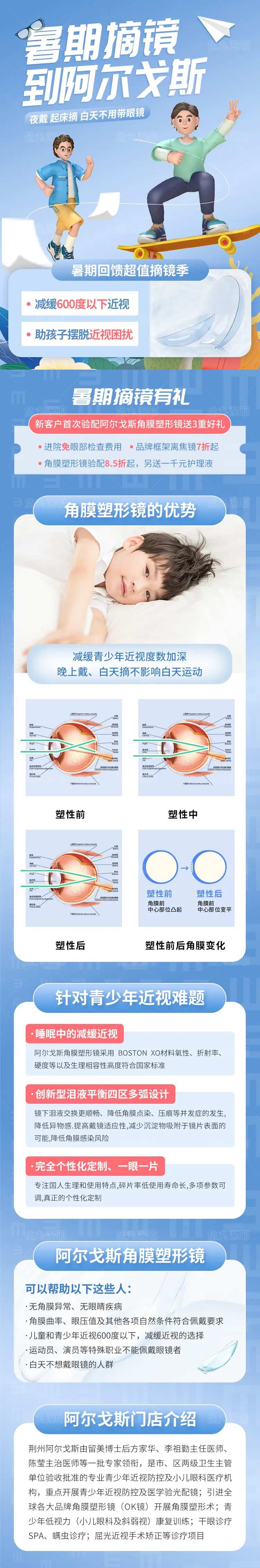 近视眼科眼睛摘镜手术长图-采灵感-cailinggan.com