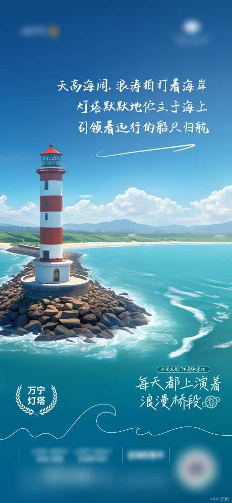 万宁灯塔价值微信海报-采灵感-https://www.cailinggan.com/