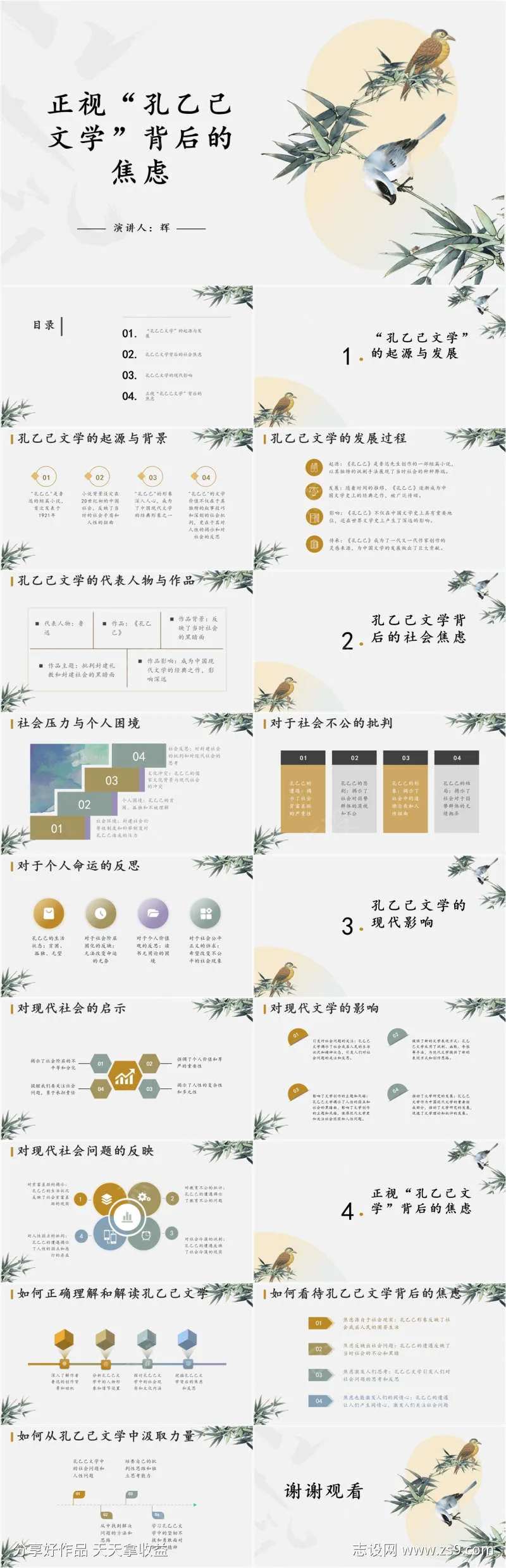 孔乙己文学PPT-采灵感-cailinggan.com