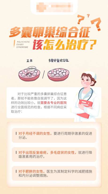 多囊卵巢综合征该怎么治疗海报-采灵感-https://www.cailinggan.com/