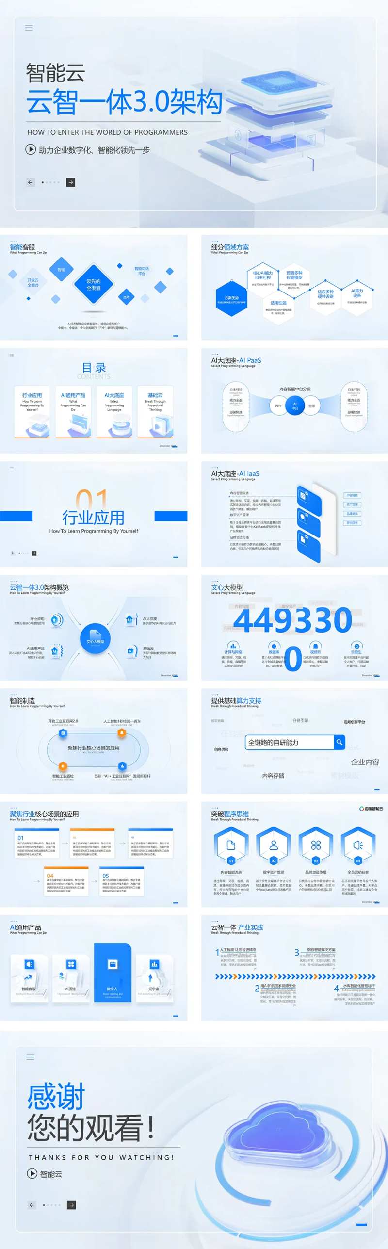 智能云云智一体3.0架构PPT-采灵感-cailinggan.com