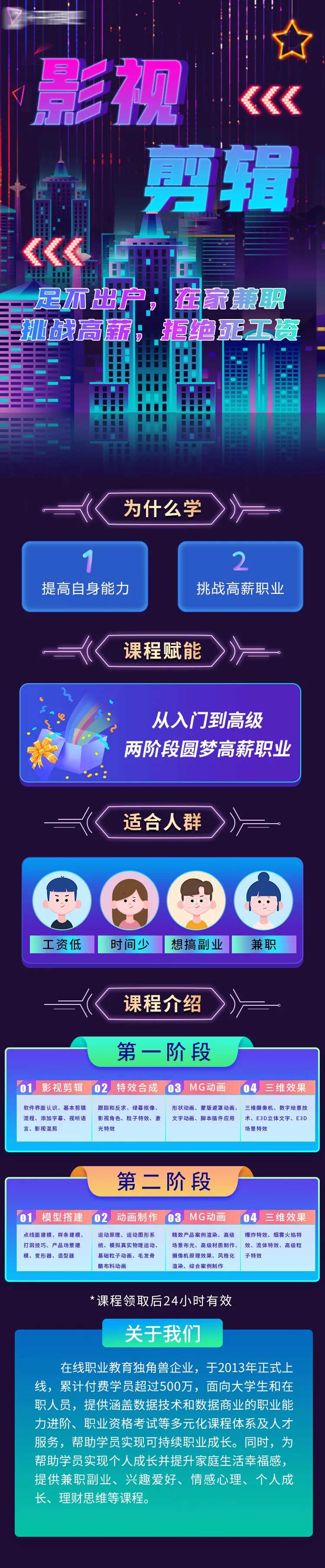 影视剪辑课程推广H5专题设计-采灵感-cailinggan.com