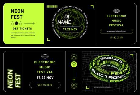 夜店酒吧活动入场券卡券设计-采灵感-https://www.cailinggan.com/