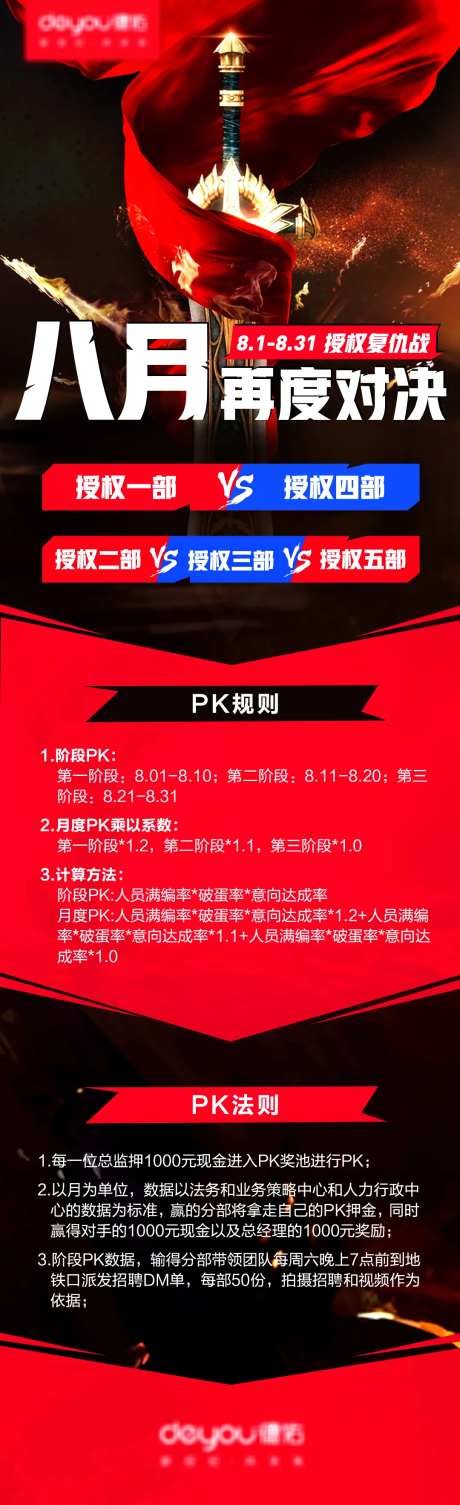 巅峰对决荣耀PK移动端长图海报-采灵感-https://www.cailinggan.com/