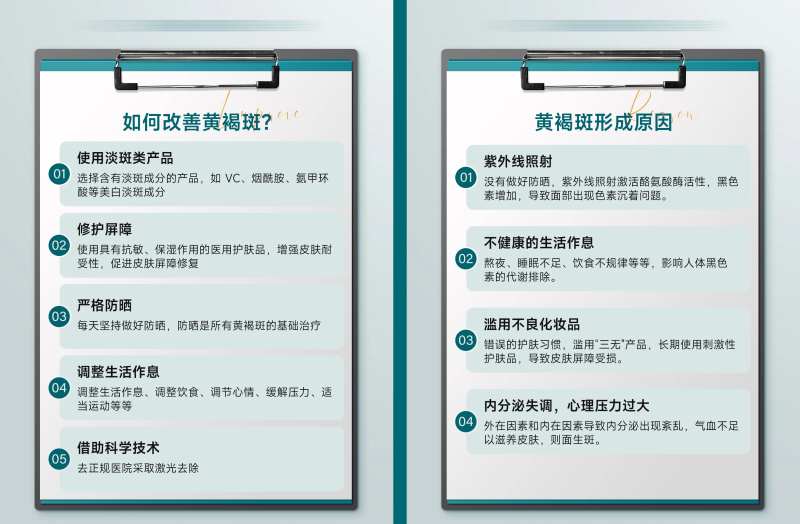 黄褐斑的形成和改善科普海报-采灵感-cailinggan.com