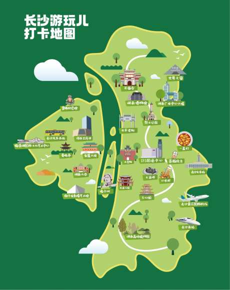 长沙打卡游玩地图-采灵感-https://www.cailinggan.com/