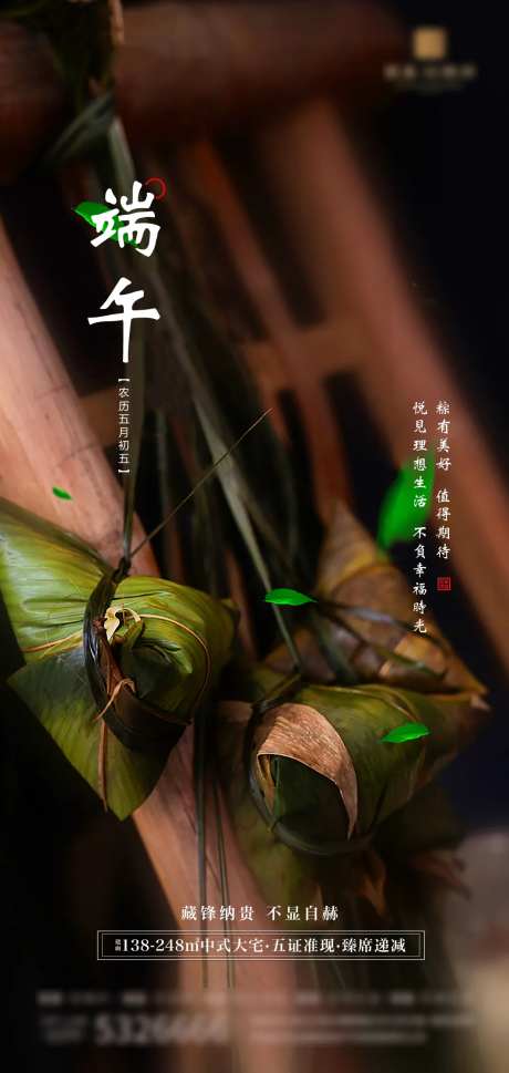 端午粽子节气海报-采灵感-https://www.cailinggan.com/
