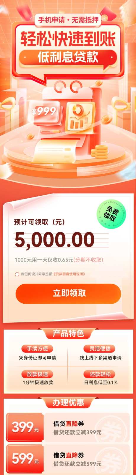 金融贷款借贷银行卡分期信用优惠海报-采灵感-https://www.cailinggan.com/