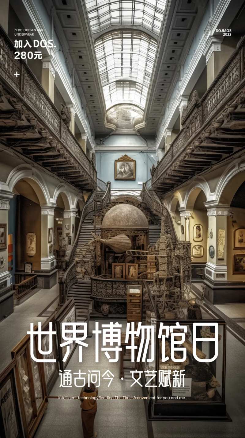 世界博物馆日奢华圈图海报-采灵感-cailinggan.com