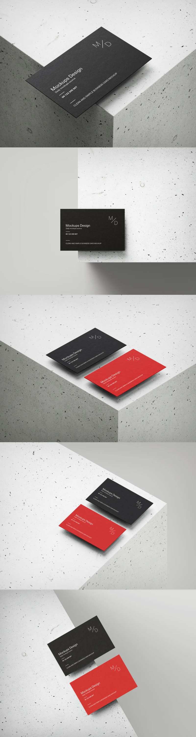 台面上的名片贴图展示样机贴图-采灵感-cailinggan.com