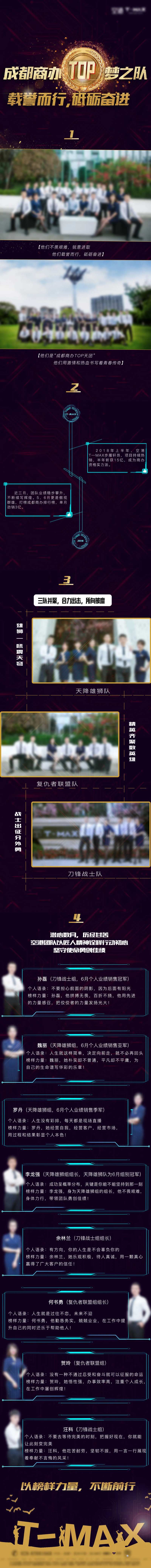 微信长图团队风采个人展示荣誉大气金色-采灵感-cailinggan.com