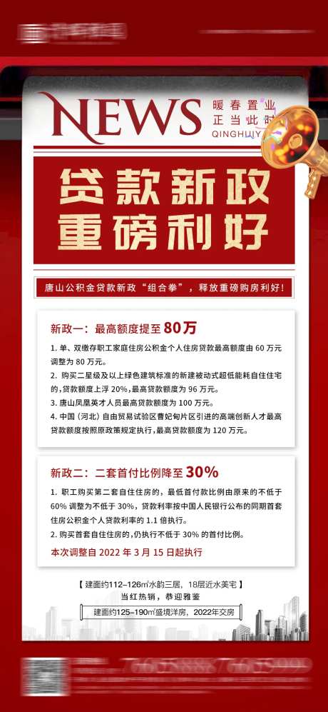 房地产利好政策海报-采灵感-https://www.cailinggan.com/