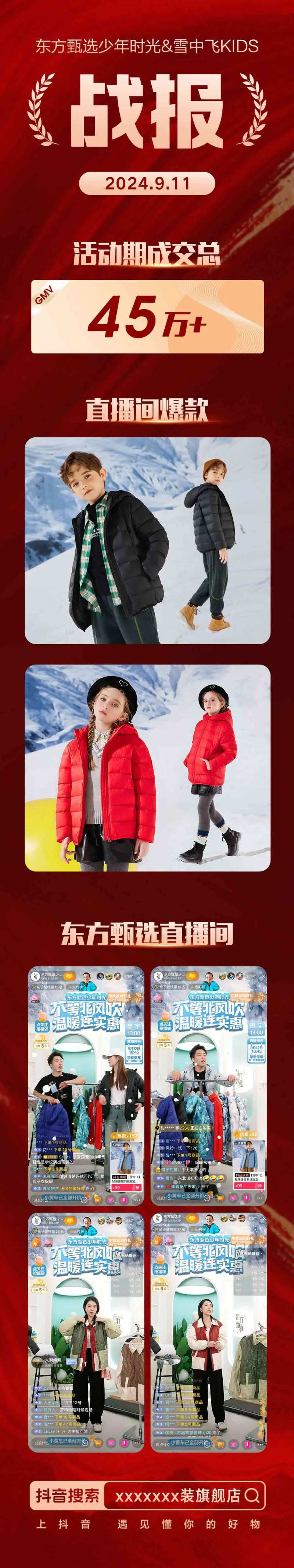 童装促销战报海报长图-采灵感-cailinggan.com