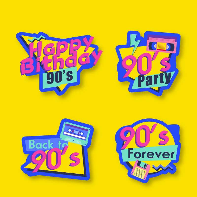 生日派对贴纸手举牌-采灵感-cailinggan.com