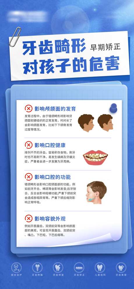 牙齿畸形科普海报-采灵感-https://www.cailinggan.com/