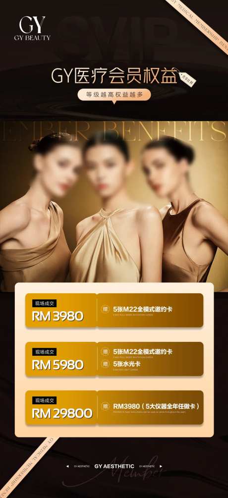 医美会员权益价格海报-采灵感-https://www.cailinggan.com/