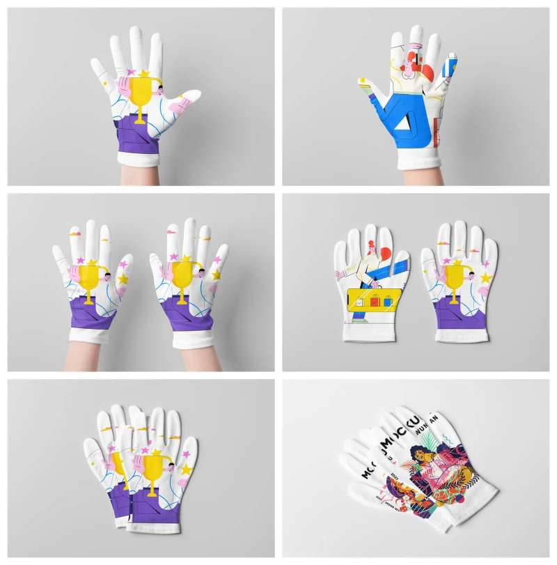 简约卡通手套样机-采灵感-cailinggan.com