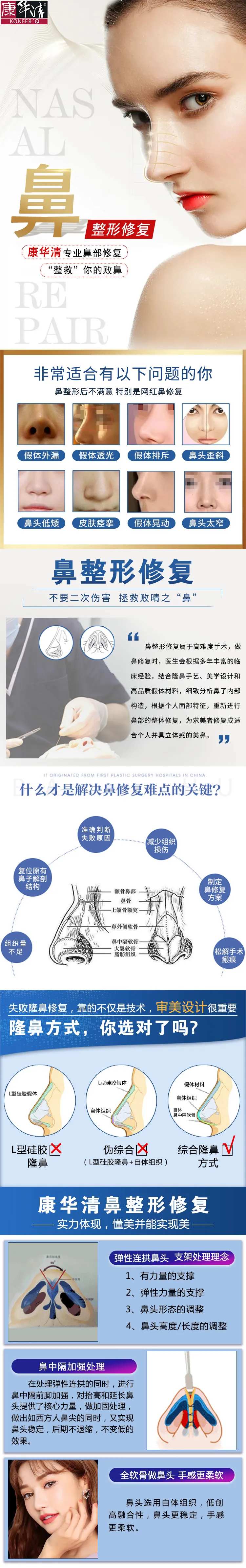 医美整形鼻修复长图专题设计-采灵感-cailinggan.com