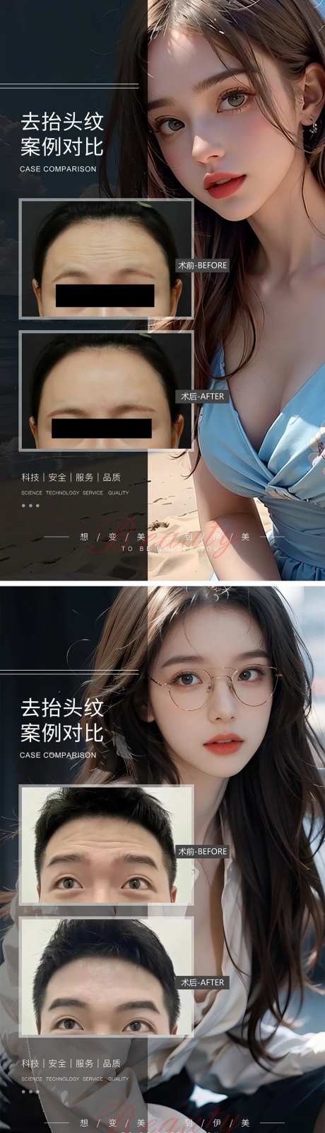 去抬头纹案例对比-采灵感-https://www.cailinggan.com/