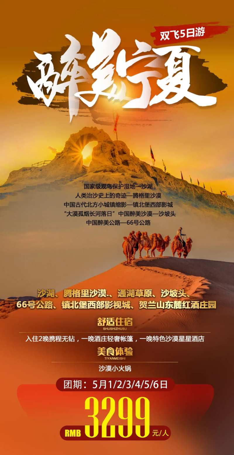 宁夏旅游海报-采灵感-cailinggan.com