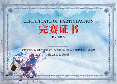 冰壶冰球冰上项目完赛证书-采灵感-https://www.cailinggan.com/
