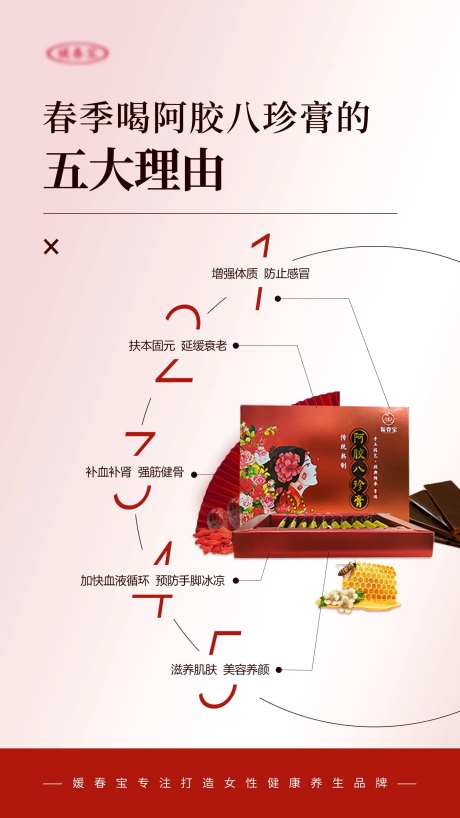 阿胶八珍膏五大理由海报-采灵感-https://www.cailinggan.com/