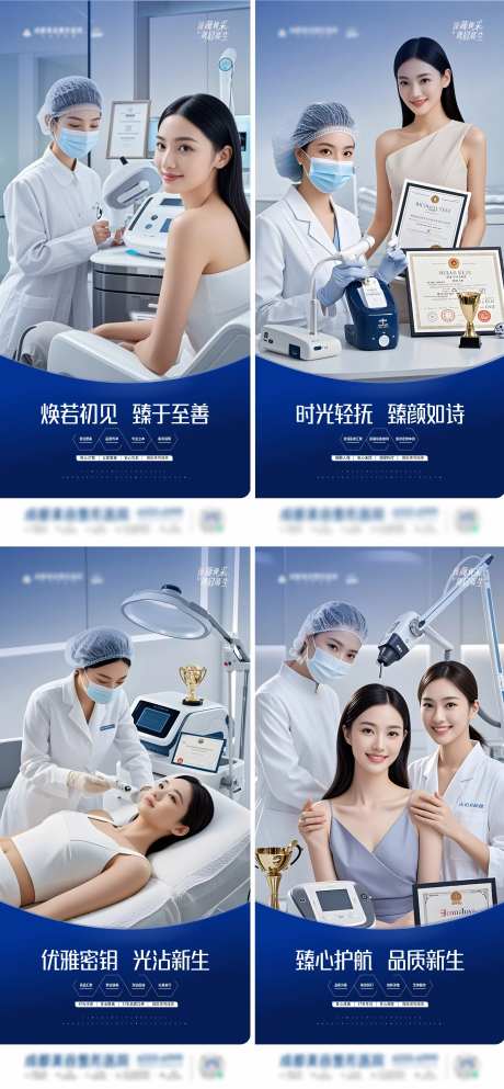 医美品牌调性权威专业系列创意海报-采灵感-https://www.cailinggan.com/