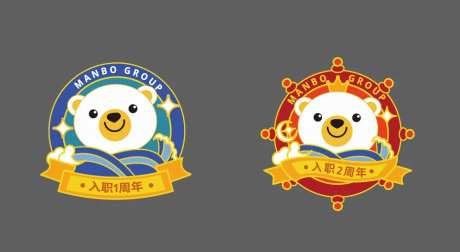 入职周年庆徽章设计-采灵感-https://www.cailinggan.com/