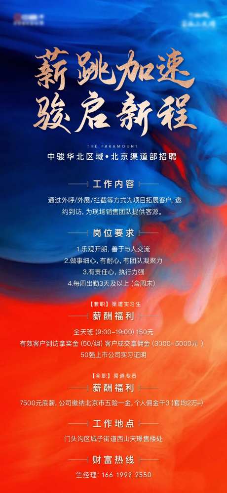 房地产招聘海报-采灵感-https://www.cailinggan.com/