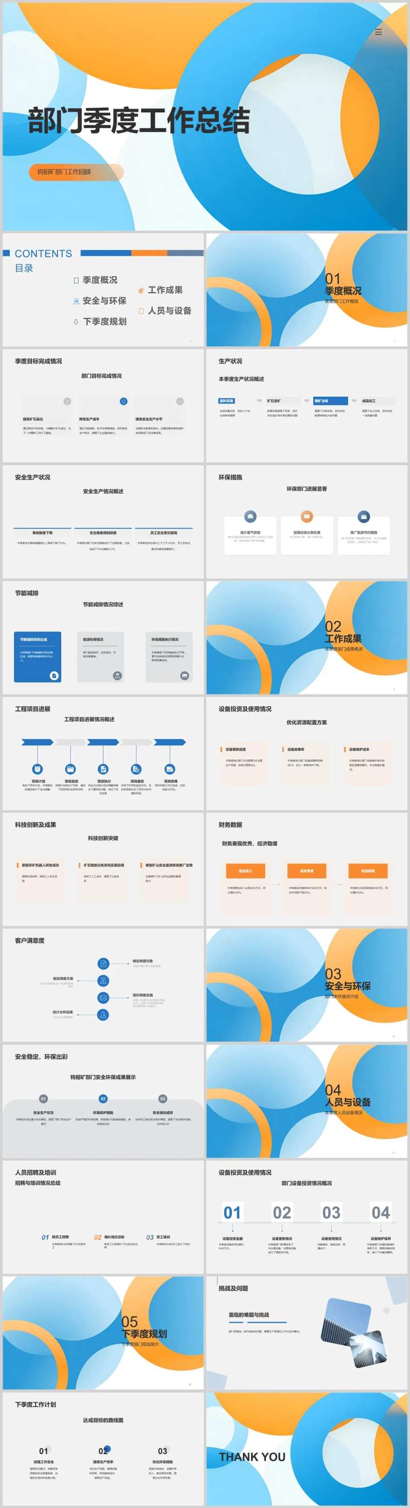 部门季度工作总结PPT-采灵感-cailinggan.com