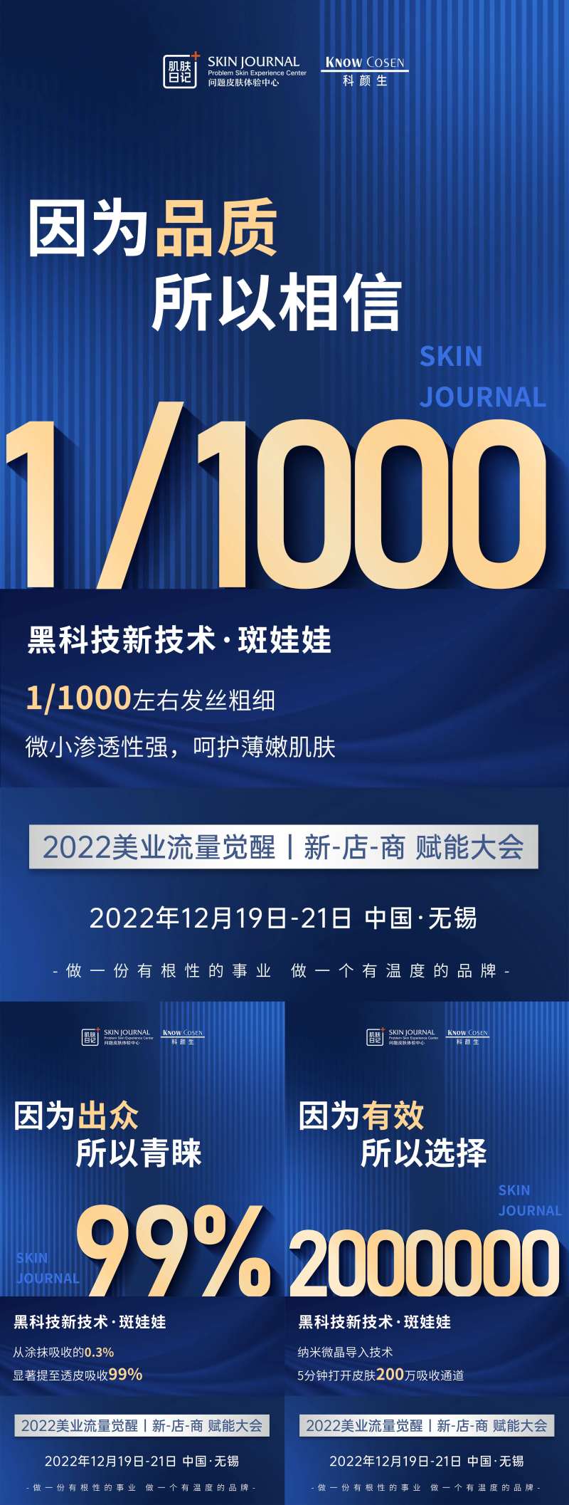 医美大字报蓝金系列海报-采灵感-cailinggan.com