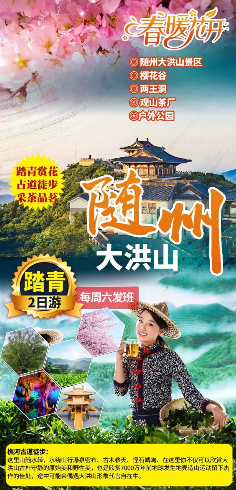 随州大洪山旅游海报-采灵感-cailinggan.com