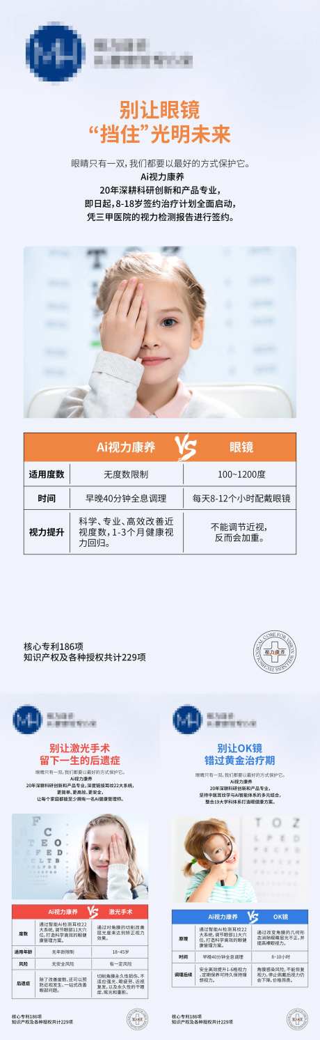 近视视力矫正方法对比海报-采灵感-https://www.cailinggan.com/