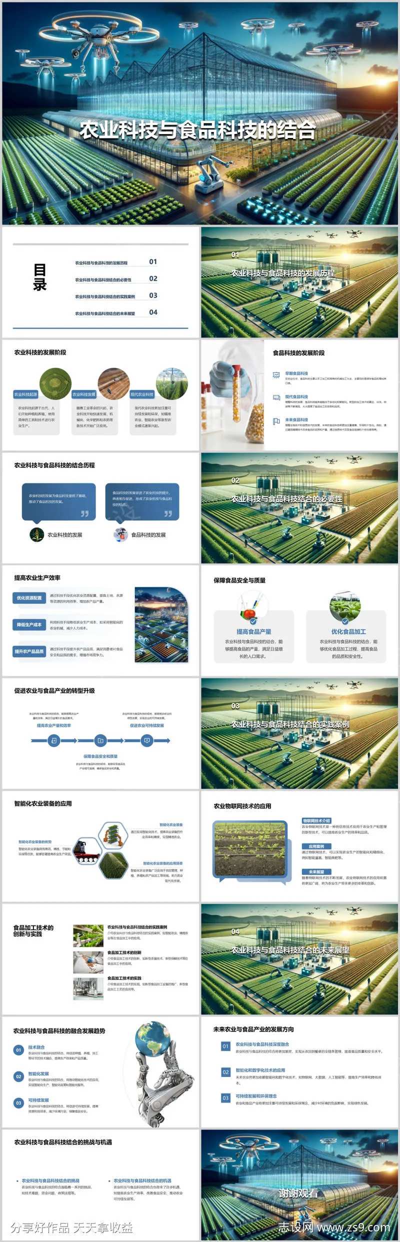 农业科技与食品科技的结合PPT-采灵感-cailinggan.com