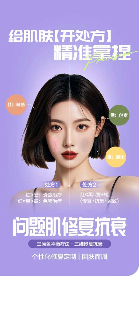 问题肌肤海报-采灵感-https://www.cailinggan.com/