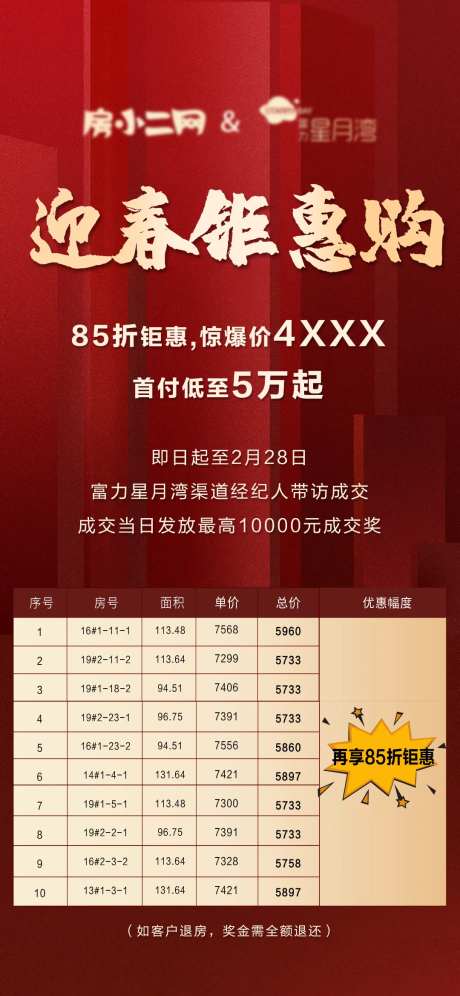 地产经纪人带看特价房源海报-采灵感-https://www.cailinggan.com/