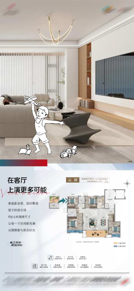 地产客厅价值点海报-采灵感-https://www.cailinggan.com/