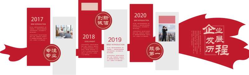 党风党建企业发展历程文化墙-采灵感-cailinggan.com