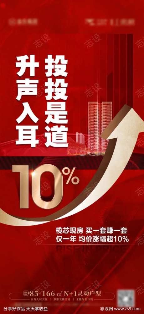 涨价 升值海报 恭喜 喜讯-采灵感-https://www.cailinggan.com/