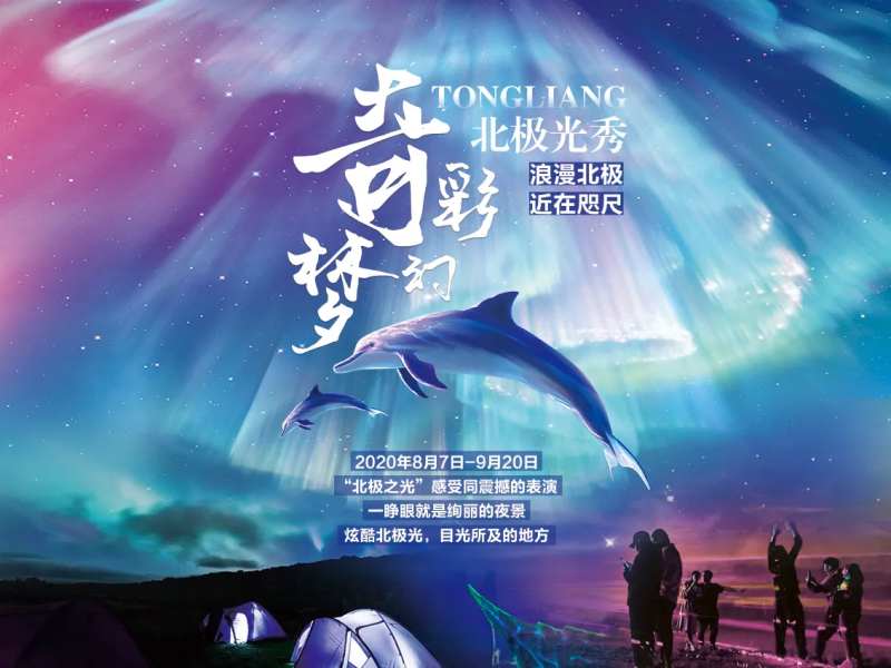 奇彩梦幻北极光秀活动展板-采灵感-cailinggan.com