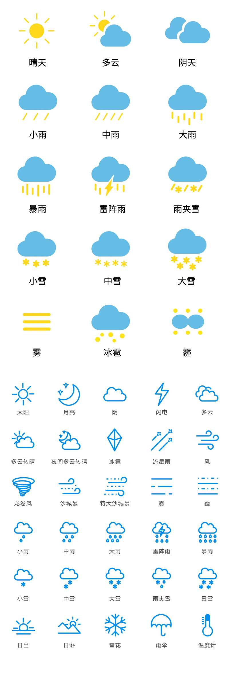 天气图标icon-采灵感-cailinggan.com