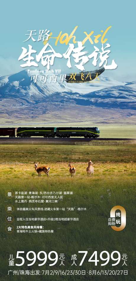 青藏铁路可可西里旅游海报-采灵感-https://www.cailinggan.com/