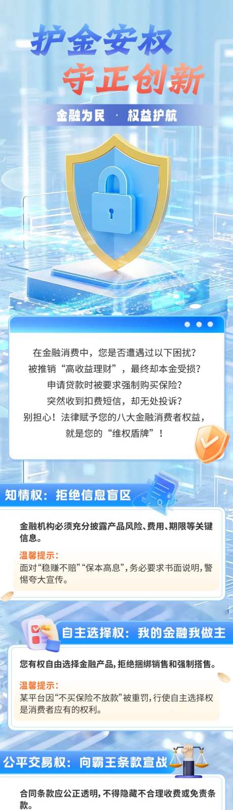 金融权益一图读懂长图海报-采灵感-https://www.cailinggan.com/