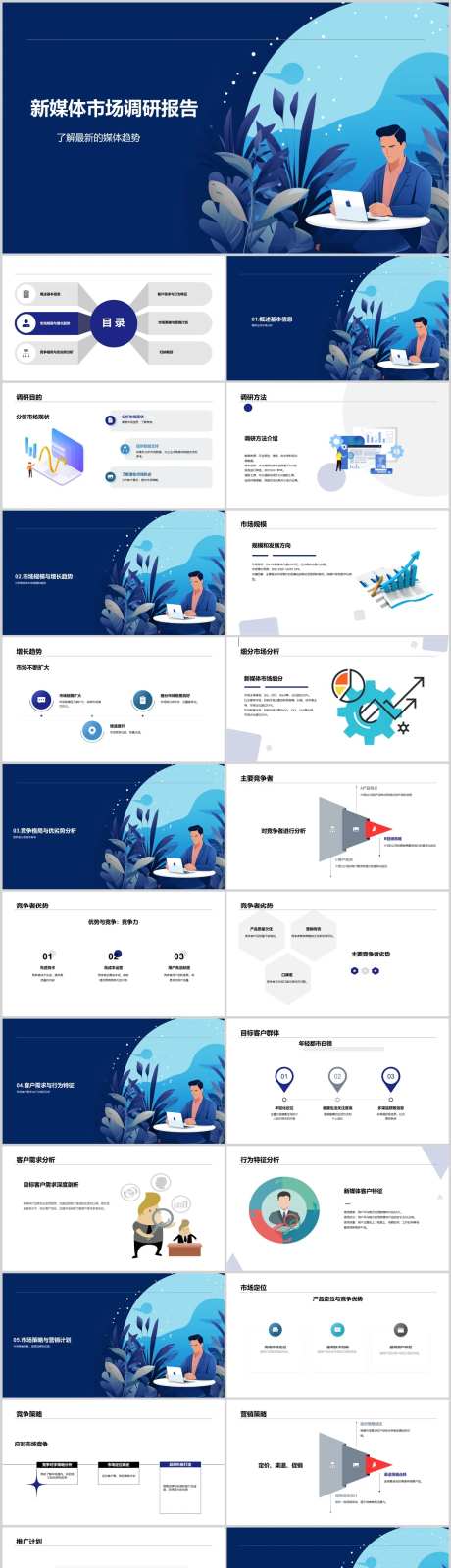 新媒体市场调研报告PPT-采灵感-https://www.cailinggan.com/