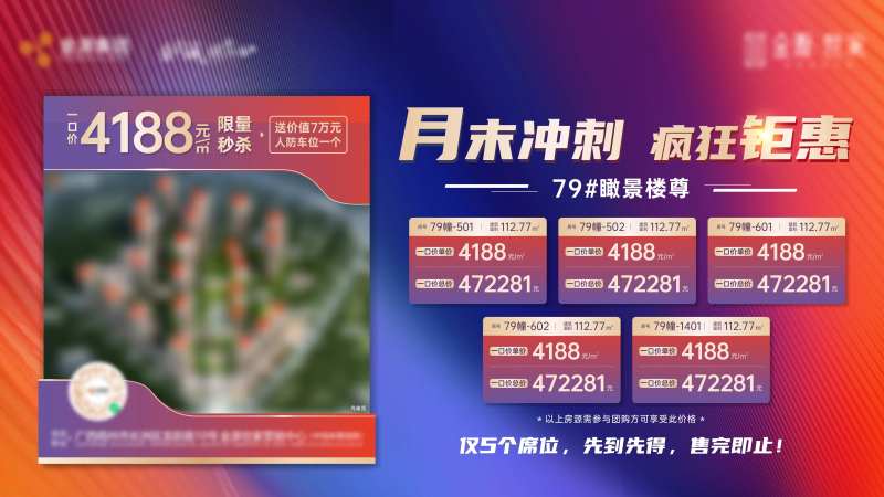 地产月末钜惠特价房海报-采灵感-cailinggan.com
