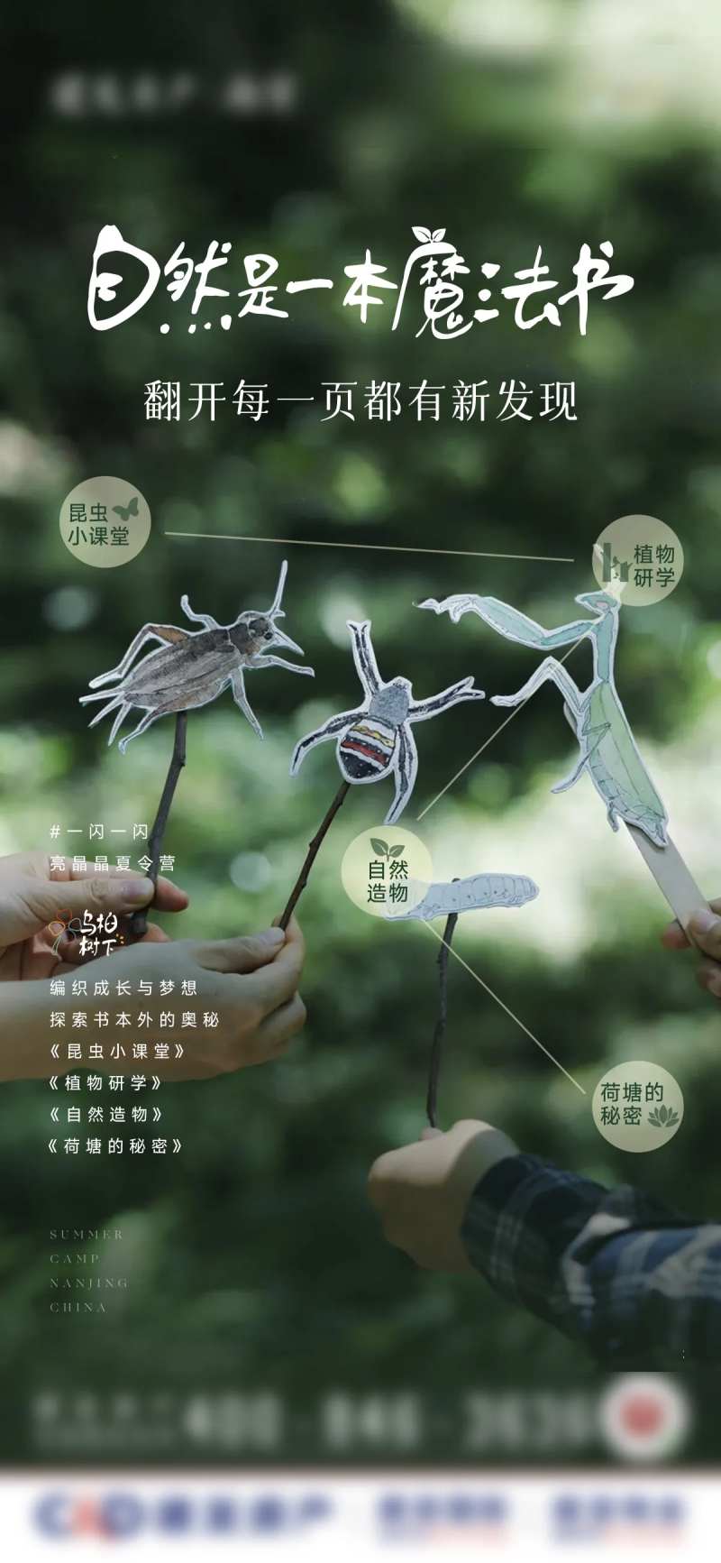 自然研学夏令营海报-采灵感-cailinggan.com