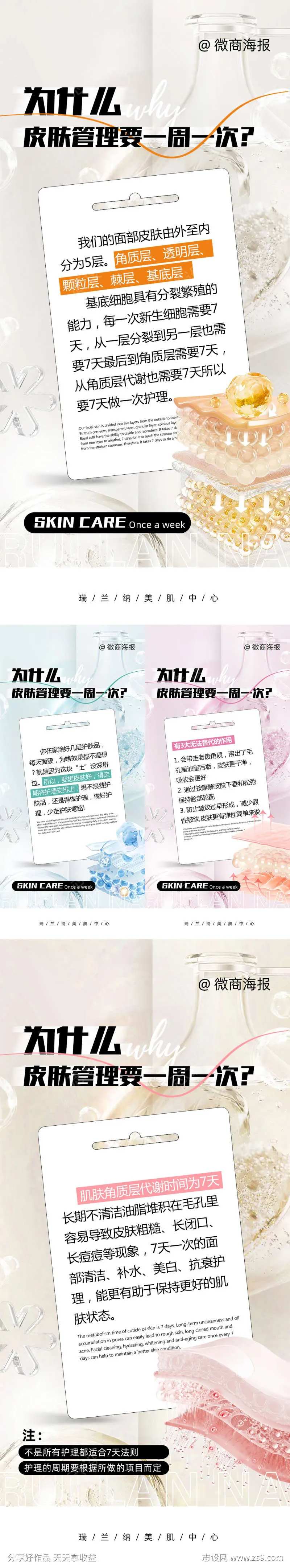 皮肤护理科普海报-采灵感-cailinggan.com