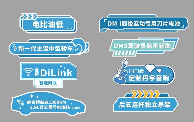 汽车手举牌异形贴纸 -采灵感-cailinggan.com