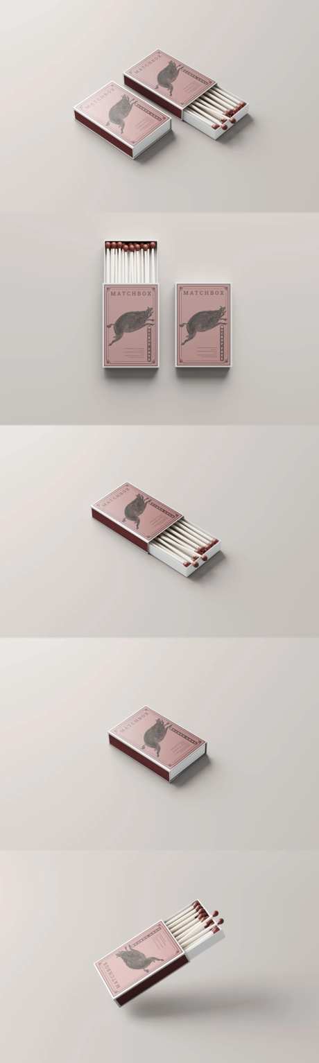 抽屉式火柴盒样机设计-采灵感-https://www.cailinggan.com/